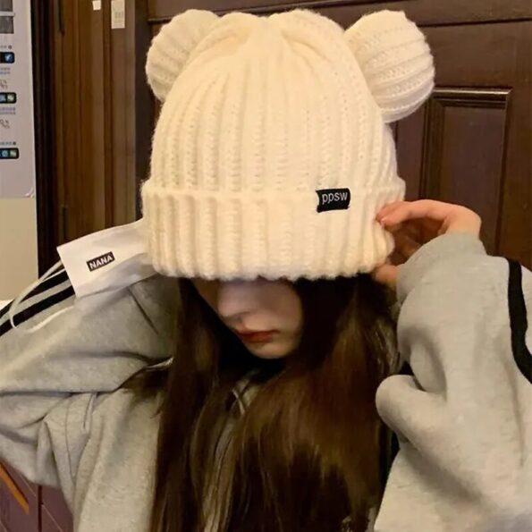 Y2K-Bear-Ears-Thicken-Hats-Women-Soft-Harajuku-Plush-Ear-Head-Protection-Cute-Knitted-Korean-Wool-2